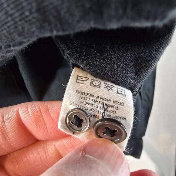 Buck Mason Shirt Mens Medium Black Button Up Long Sleeve Pocket Rayon Casual - Picture 11 of 12